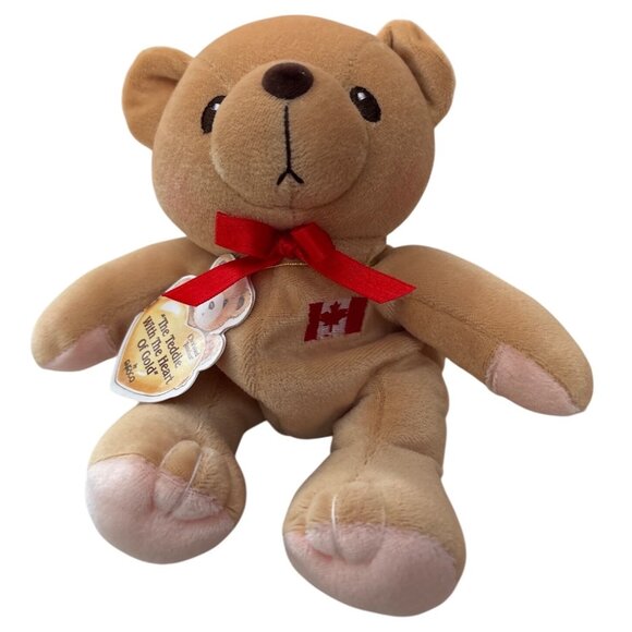 Cherished Teddies  Plush Bear By Apoco with Canada Flag - Picture 1 of 5